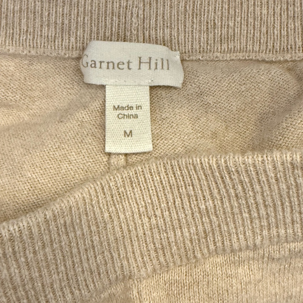 EUC Garnet Hill Women's Tan Sweatpants; size M cashmere and cotton